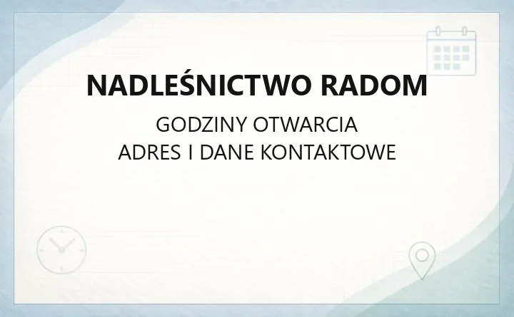 Nadleśnictwo Radom - kontakt, sprzedaż drewna, zezwolenia i edukacja leśna