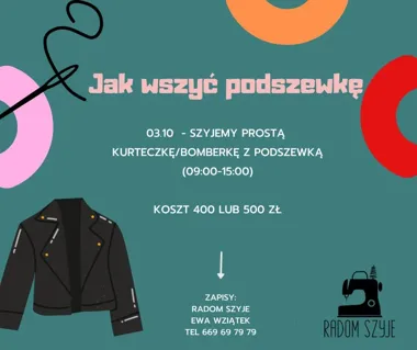 Prosta kurteczka/bomberka z podszewką – warsztaty szycia